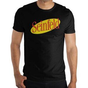 Seinfeld Logo Black T-Shirt Adult Unisex Small